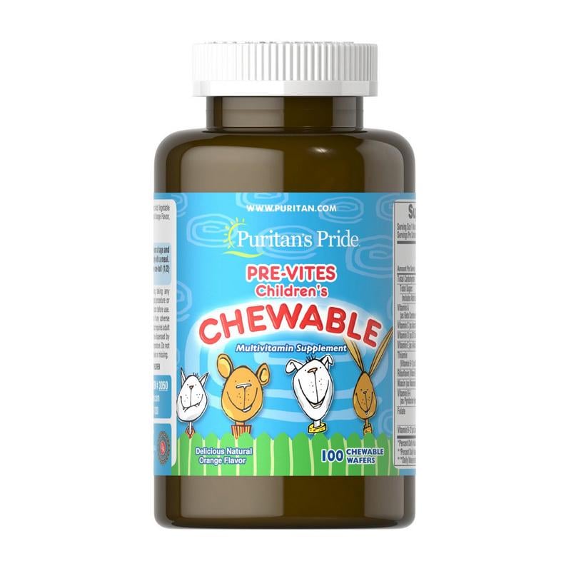 Мультивітаміни Puritan's Pride Pre-Vites Children's Chewable 100 вафель (00000001177)