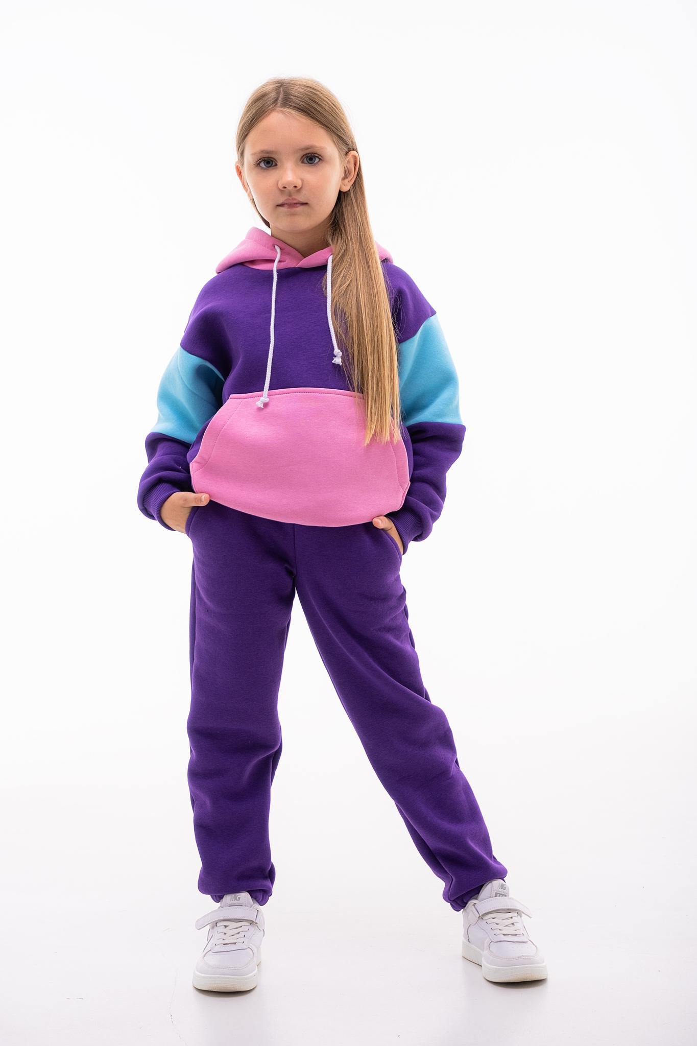 Спортивний костюм дитячий Kindamor Warm Beauty утеплений флісовий 140 см Фіолетовий (455741595)