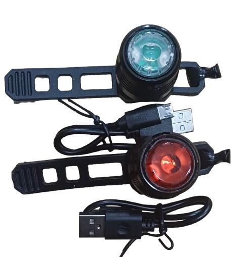 Комплект велофонарей силиконовый USB JING YI (JY-3006U)