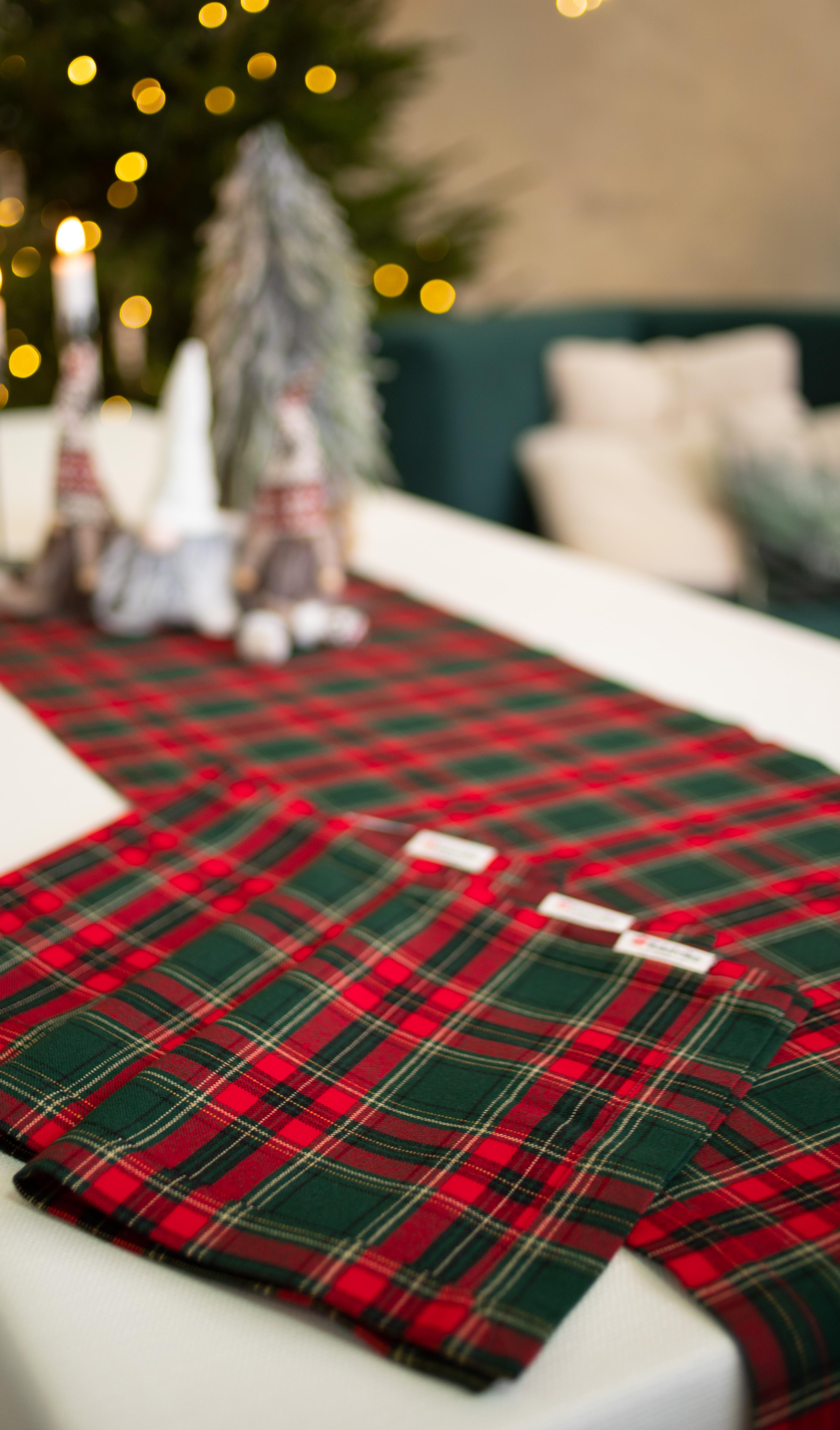 Серветка новорічна під тарілку Едельвіка в клітинку 0,4х0,3 м 4шт. (376-21/00) - фото 2 Серветка новорічна під тарілку Едельвіка в клітинку 0,4х0,3 м 4шт. (376-21/00) - фото 2