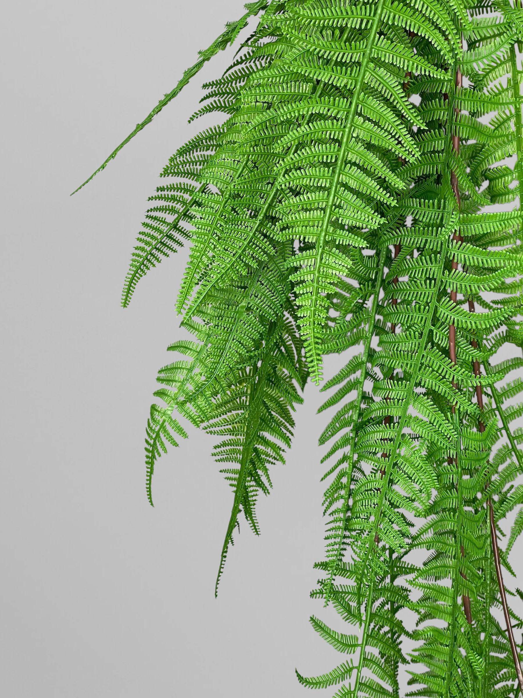 Искусственная зелень ампельный куст папоротника из мягкого пластика 120 см Зеленый (Р02006) - фото 5 Искусственная зелень ампельный куст папоротника из мягкого пластика 120 см Зеленый (Р02006) - фото 5