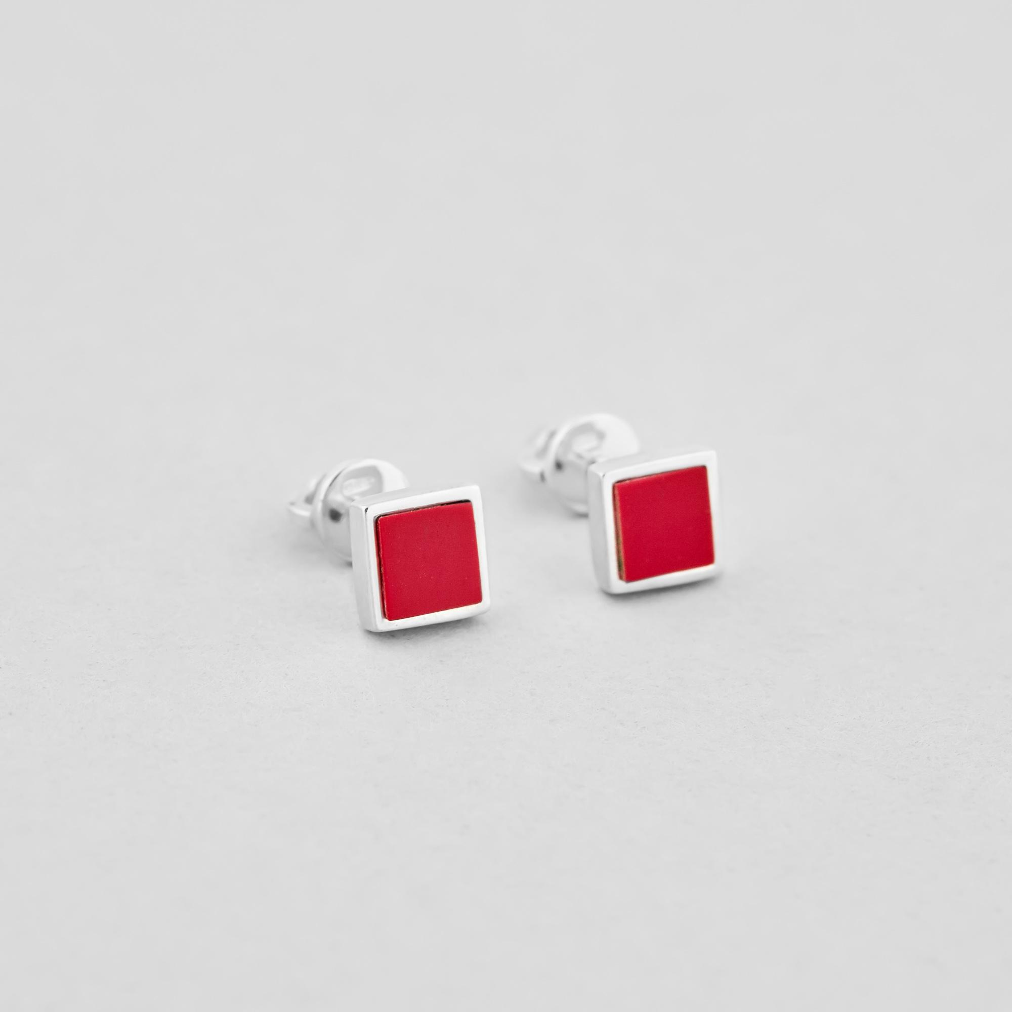 Серебряные серьги Minimal Пламя (13597)
