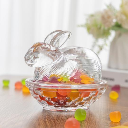 Емкость для хранения Кристальный кролик 12х8,5х9 см Прозрачный (5100-003)