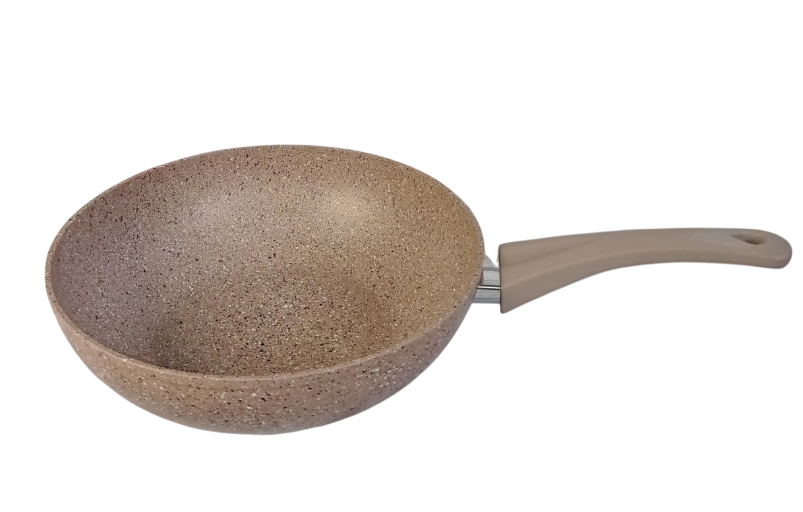 Сковорода-вок OMS с антипригарным покрытием 28 см. Коричневый (3211-brown)