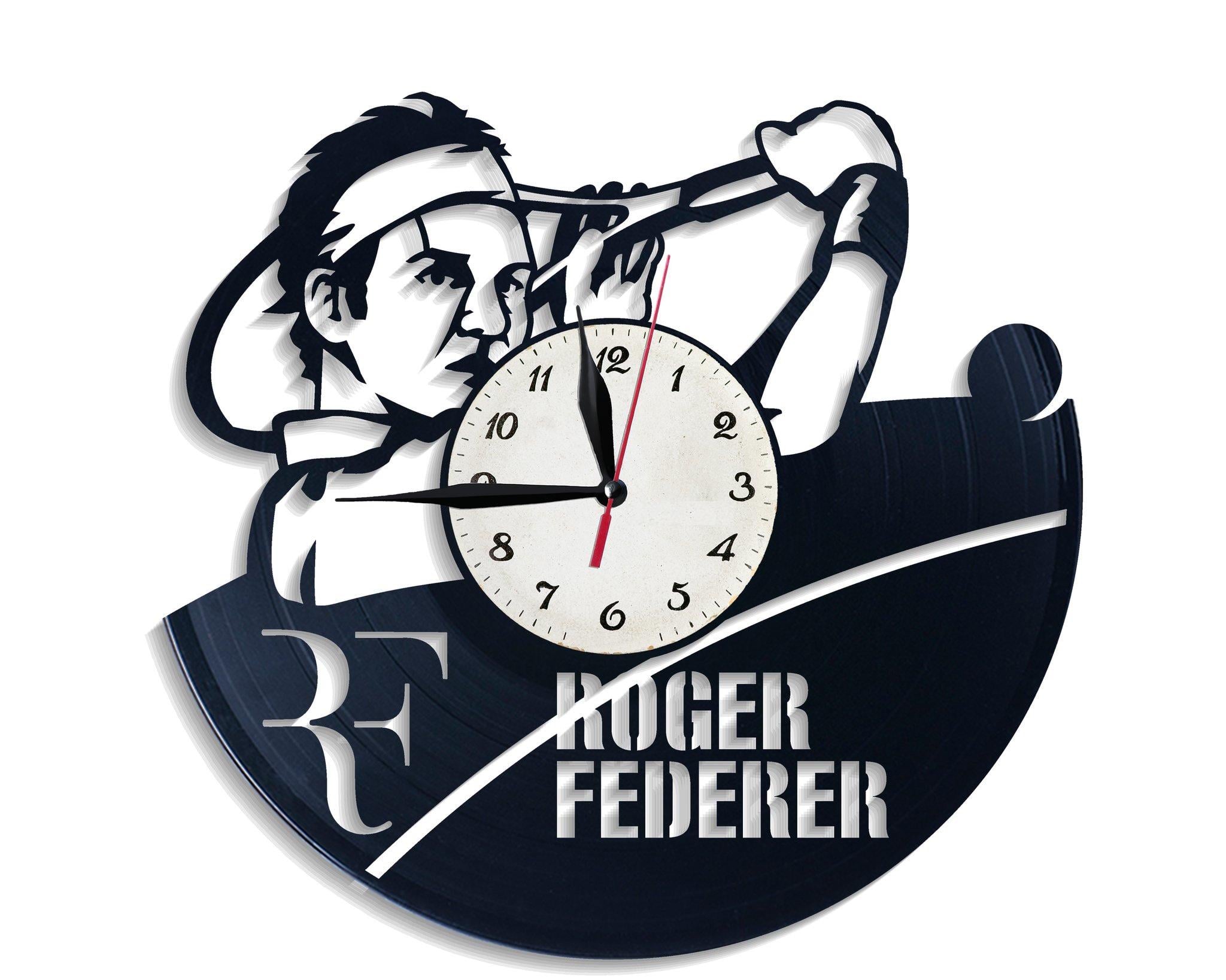Часы настенные Роджер Федерер 2613 из виниловой пластинки