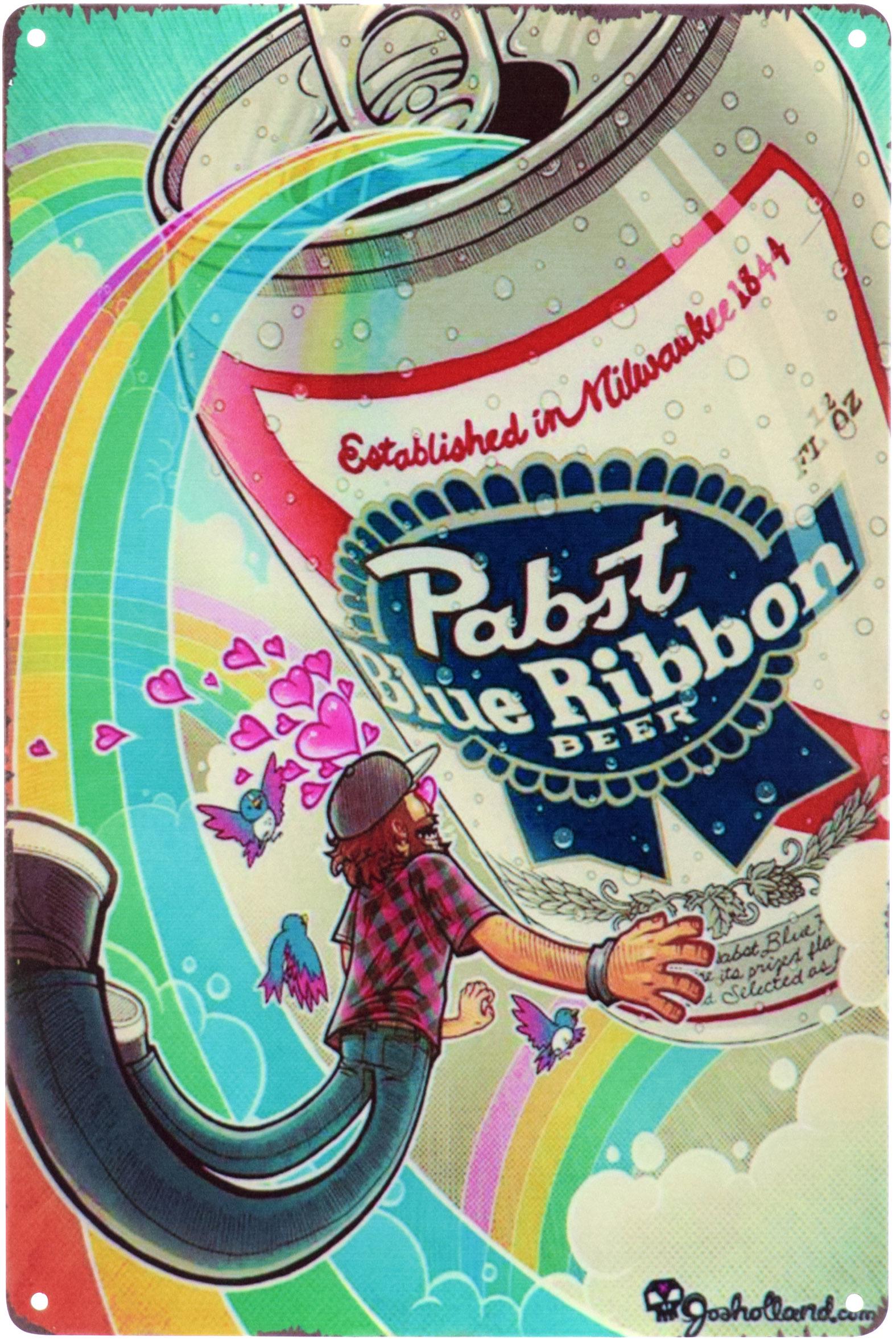 Табличка металева Pabst Blue Ribbon Beer Заснований В Мілуокі У 1844 Році 20x30 см