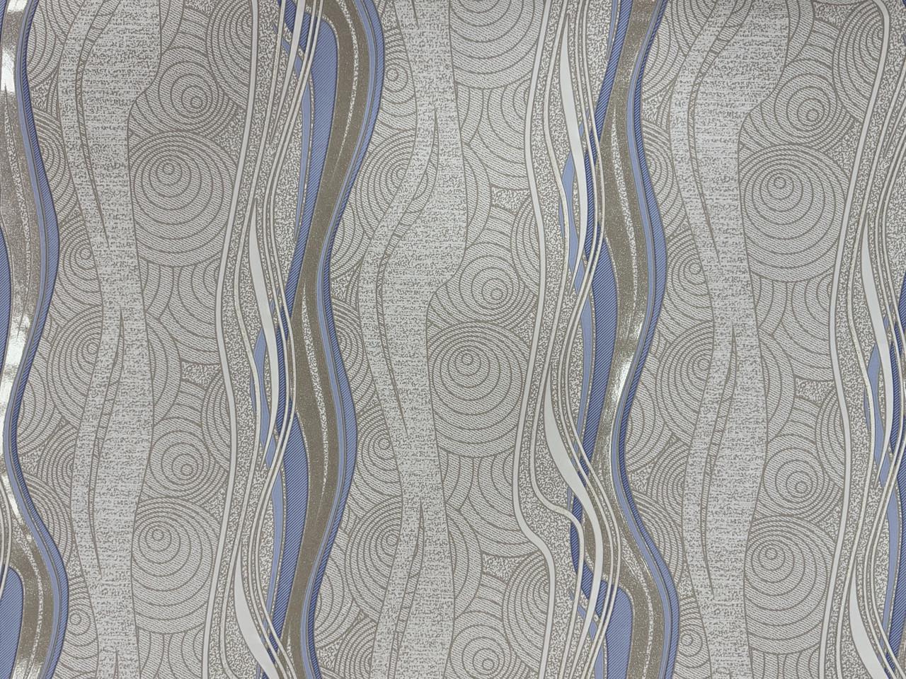 Обои виниловые на флизелиновой основе 10 м Бежевый с голубым (3726-03)