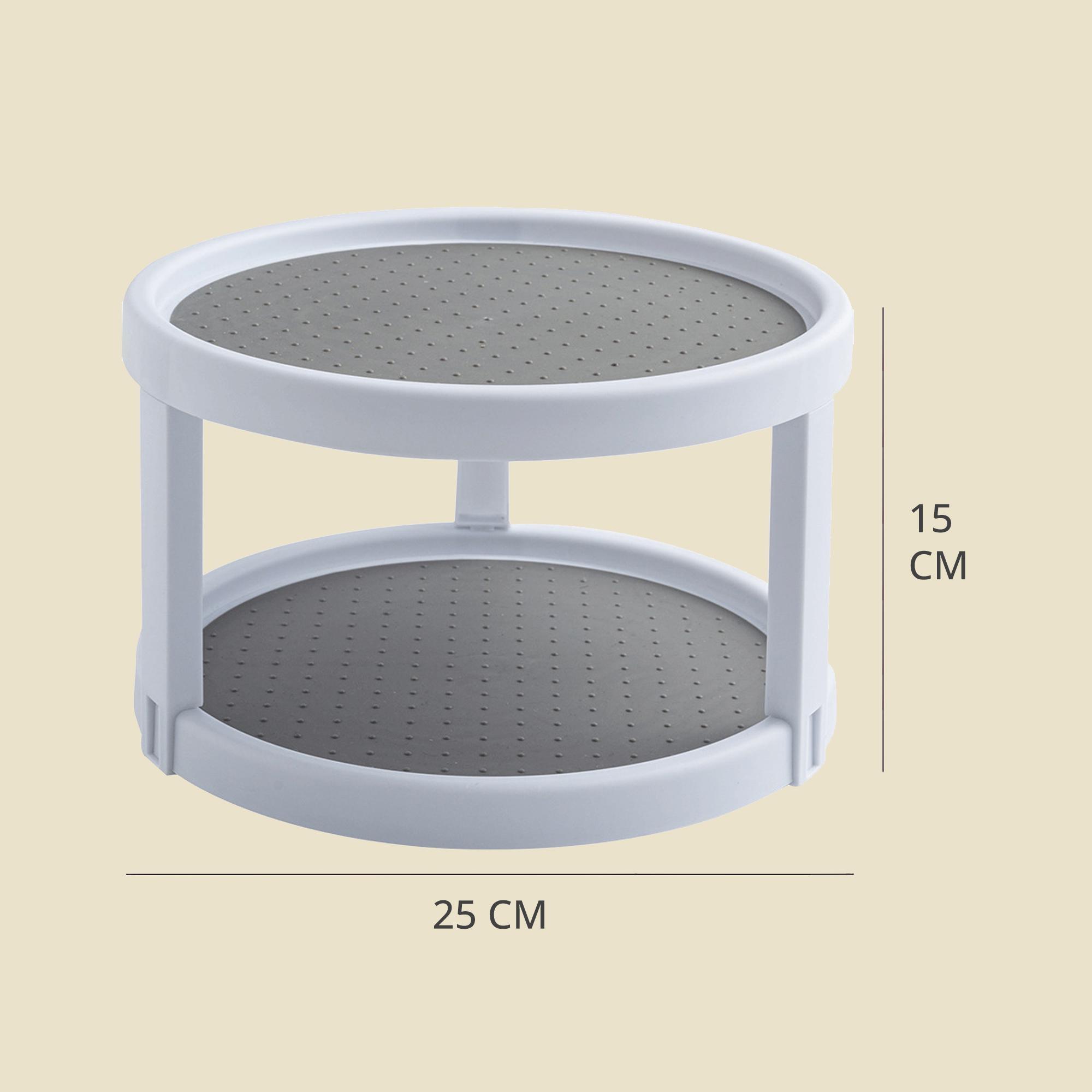 Полка-органайзер для специй кухонная поворотная двойная 25 см (12610560) - фото 8 Полка-органайзер для специй кухонная поворотная двойная 25 см (12610560) - фото 8