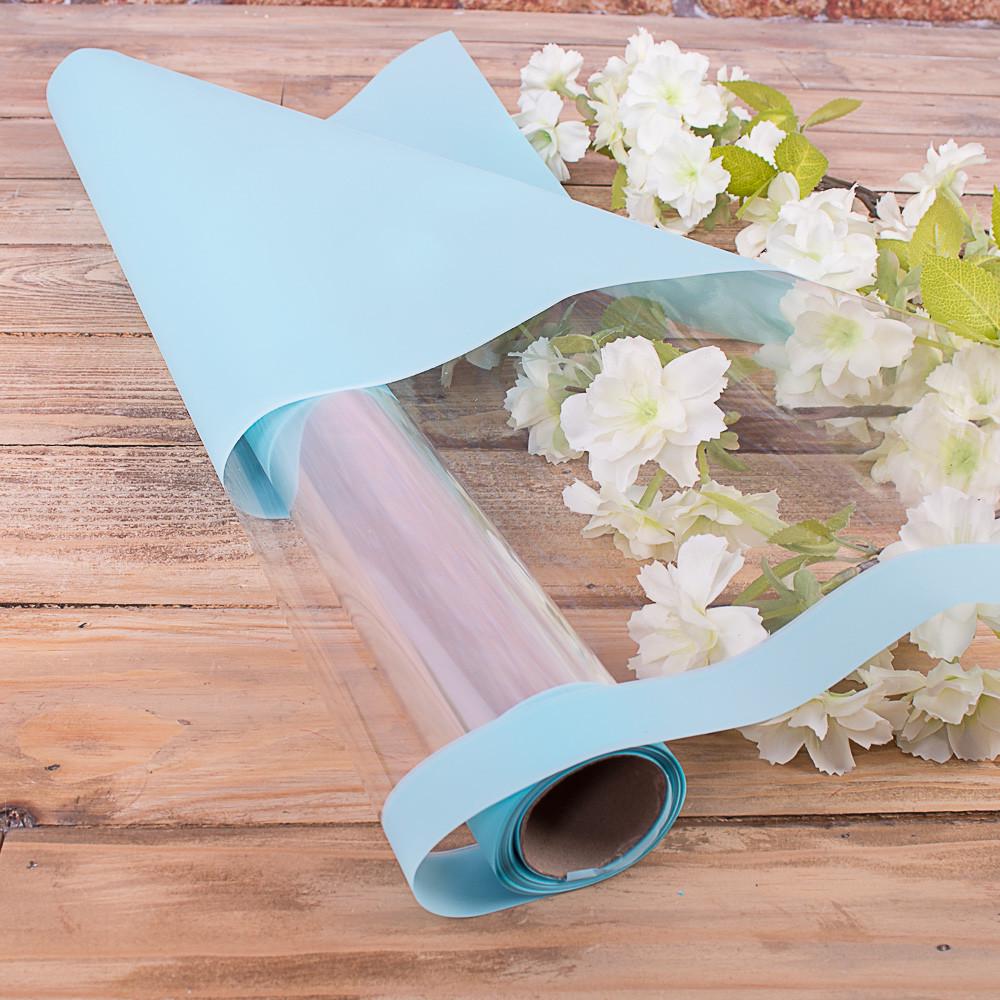 Пленка с прозрачным краем 60 см 10 м Голубой (4826-12)