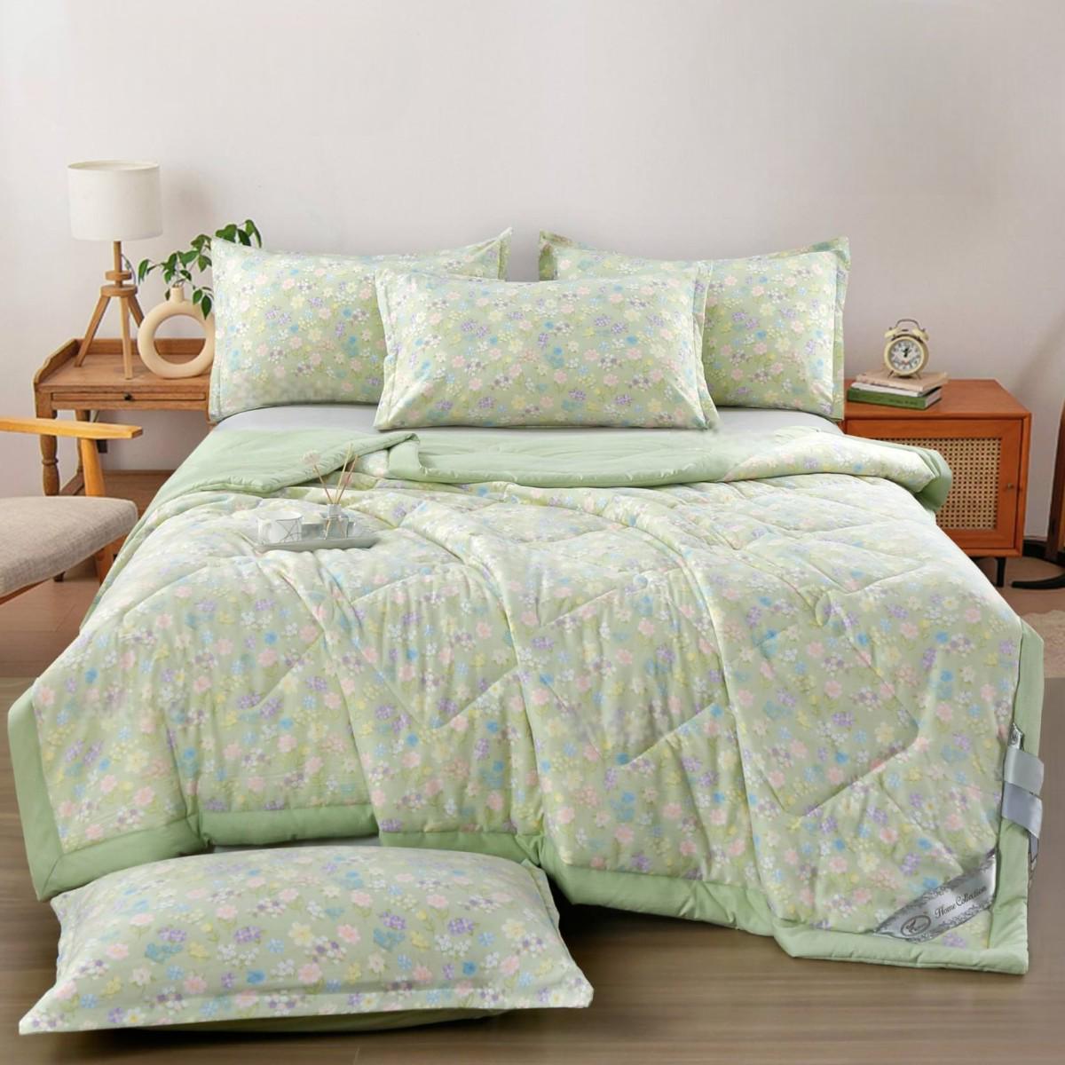 Комплект постельного белья с осенним одеялом Koloco хлопок евро (42275)