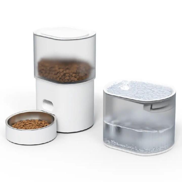 Фонтан-поилка и автоматическая кормушка для кошек и собак Fudajo 2в1 WiFi Белый Фонтан-поилка и автоматическая кормушка для кошек и собак Fudajo 2в1 WiFi Белый