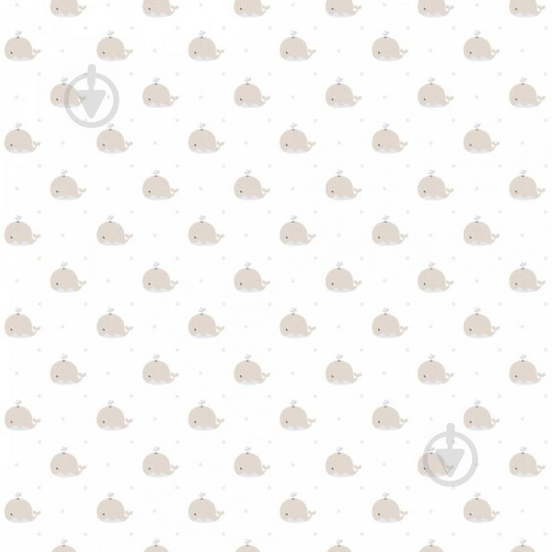 Бумажные детские обои ICH Dandino Lullaby 223-3 0.53 х 10.05 м Бежевый с белым