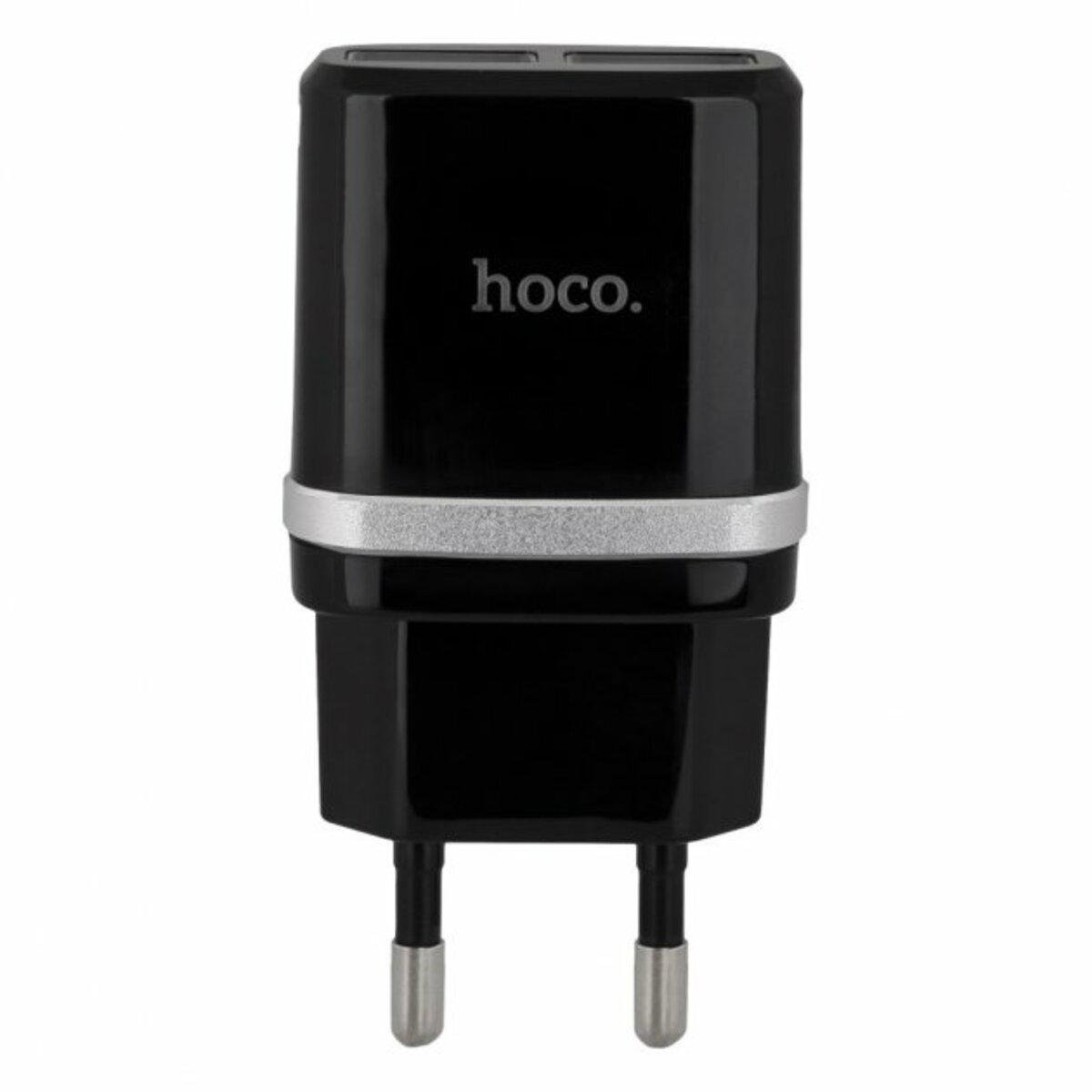 Зарядное устройство Hoco C12 Smart Dual USB Charger 2xUSB 2,4A Black (6957531063094)