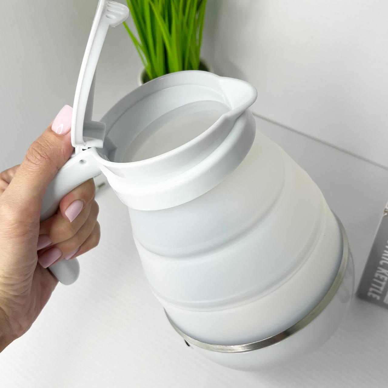 Електрочайник Silicone Kettle силіконовий складний 600 мл Білий (100282) - фото 5