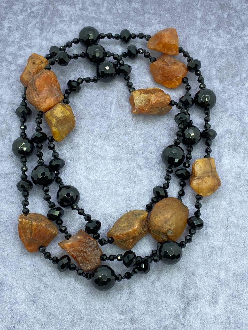 Бусы агат 108 см Разноцветный (9932)