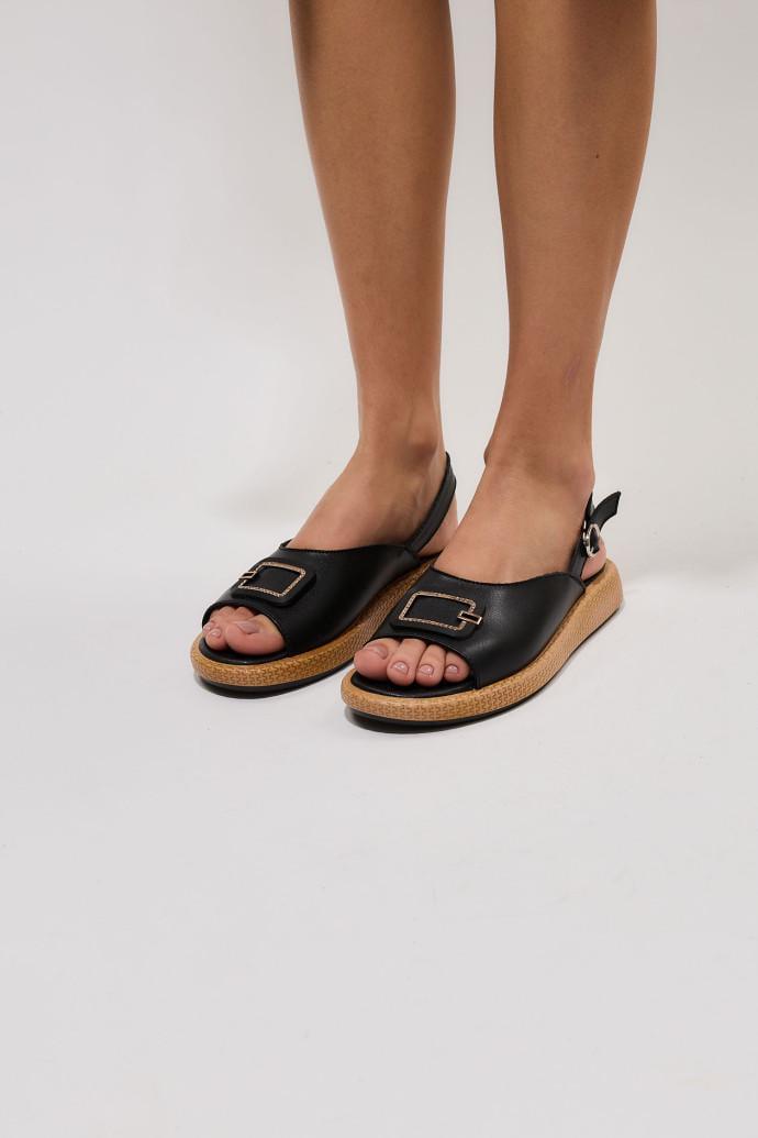 Босоножки женские ALLSY кожаные р. 36 Черный (195237) - фото 5 Босоножки женские ALLSY кожаные р. 36 Черный (195237) - фото 5