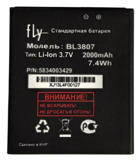 Аккумуляторная батарея BL3807 для Fly IQ454 2000 mAh (000021420)