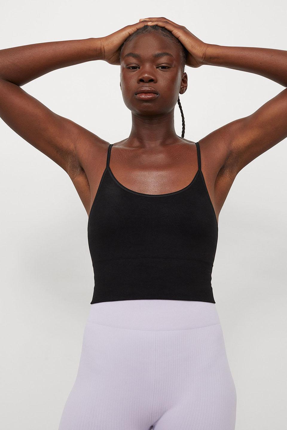 Топ спортивный H&M M Черный (875350005b39)