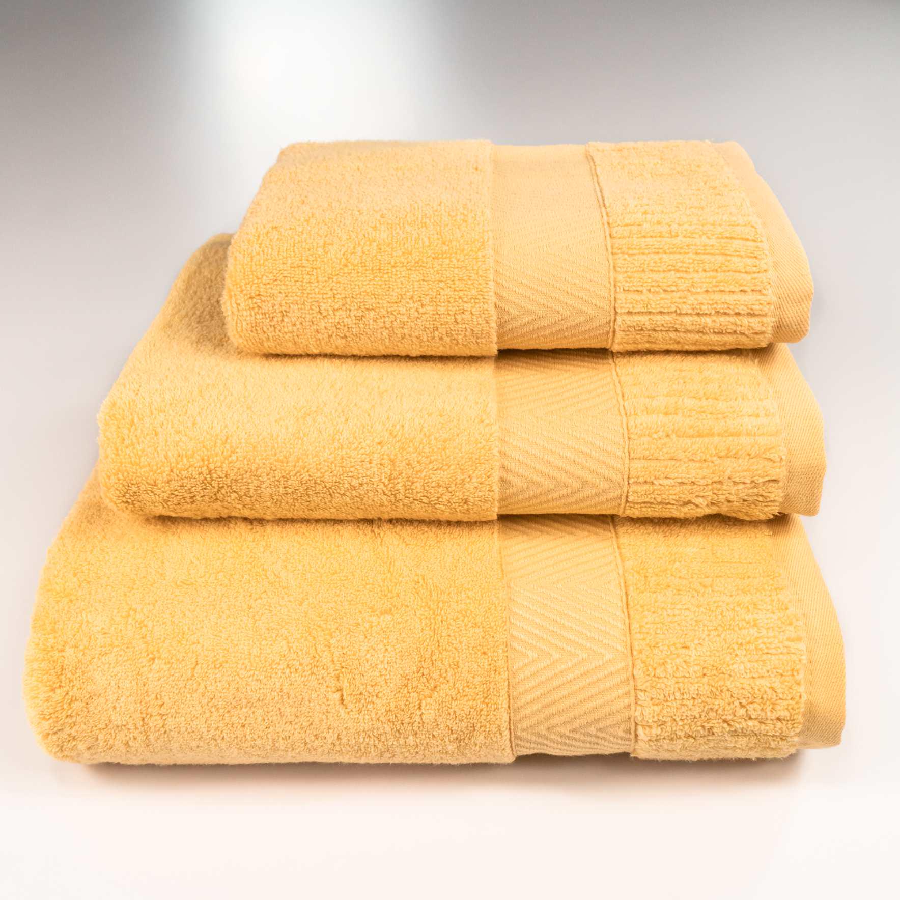 Комплект полотенец Зеро Твист Бордюр 3 шт. Желтый (550-3k-ztb-yellow)