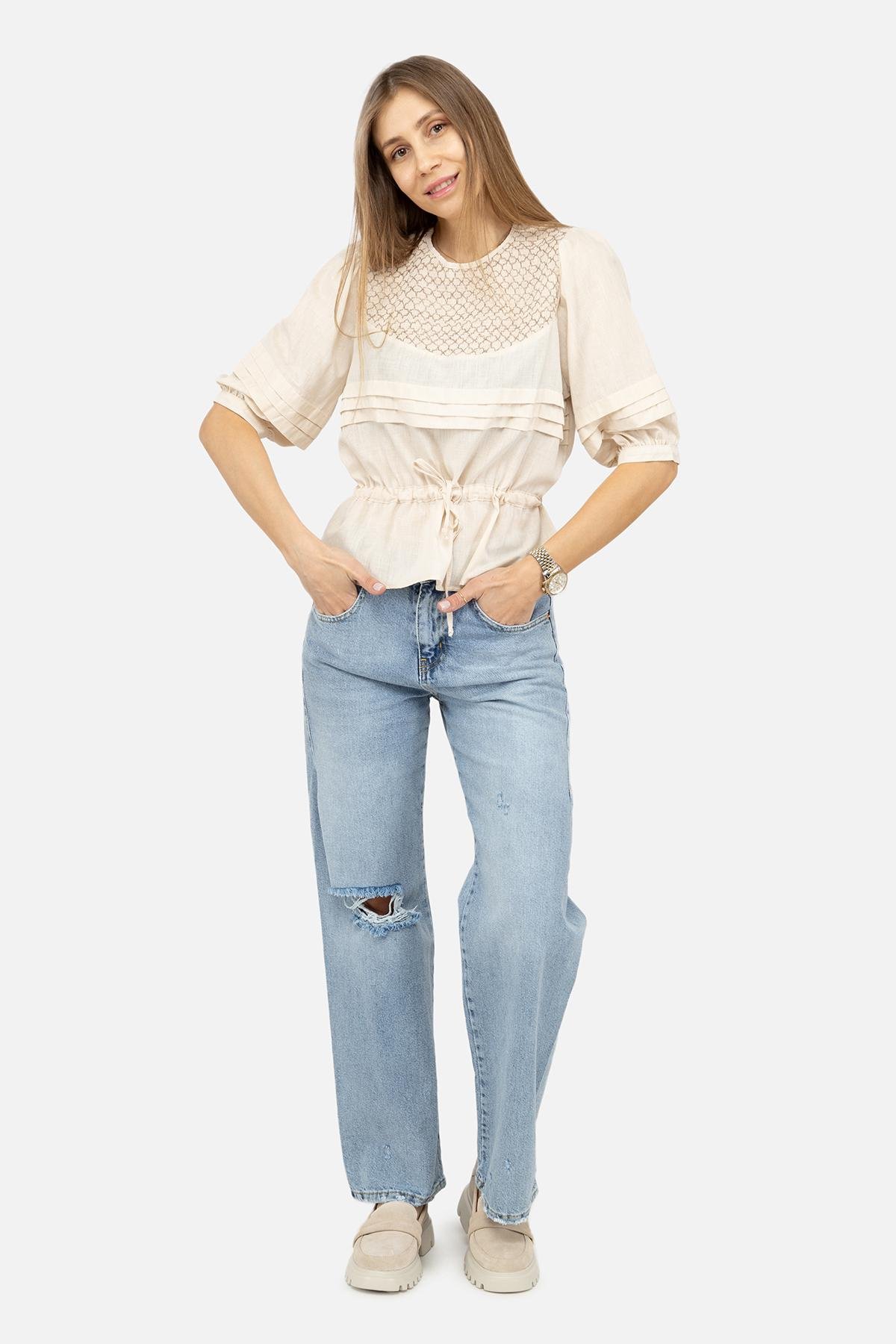 Вышиванка женская ЦБ-00248998 р. 44 Бежевый (SKT000990562) - фото 2 Вышиванка женская ЦБ-00248998 р. 44 Бежевый (SKT000990562) - фото 2