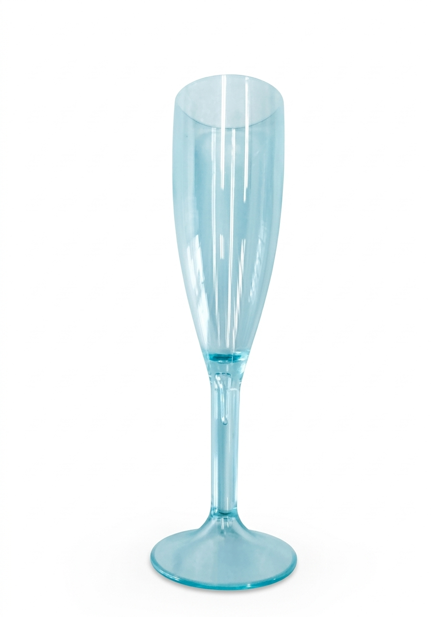 Бокал для шампанского Gastro Plast PC 180 мл Прозрачный/Бирюзовый (GC--00301-01)