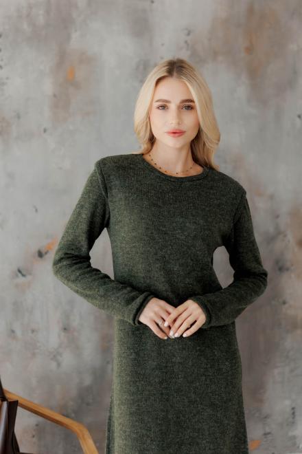 Платье миди ART KNIT Николь S Темно-зеленый (42500)