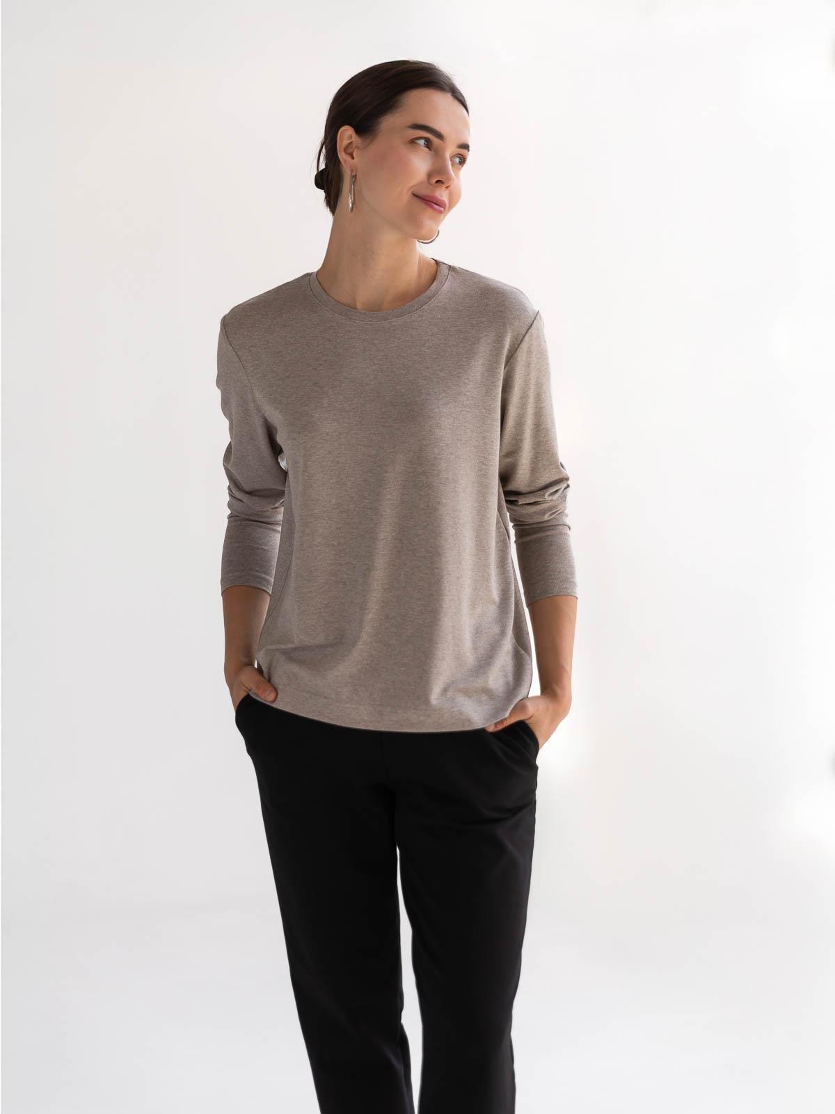 Лонгслів меланж FROMUS M Бежевий (2641-43) - фото 2 Лонгслів меланж FROMUS M Бежевий (2641-43) - фото 2