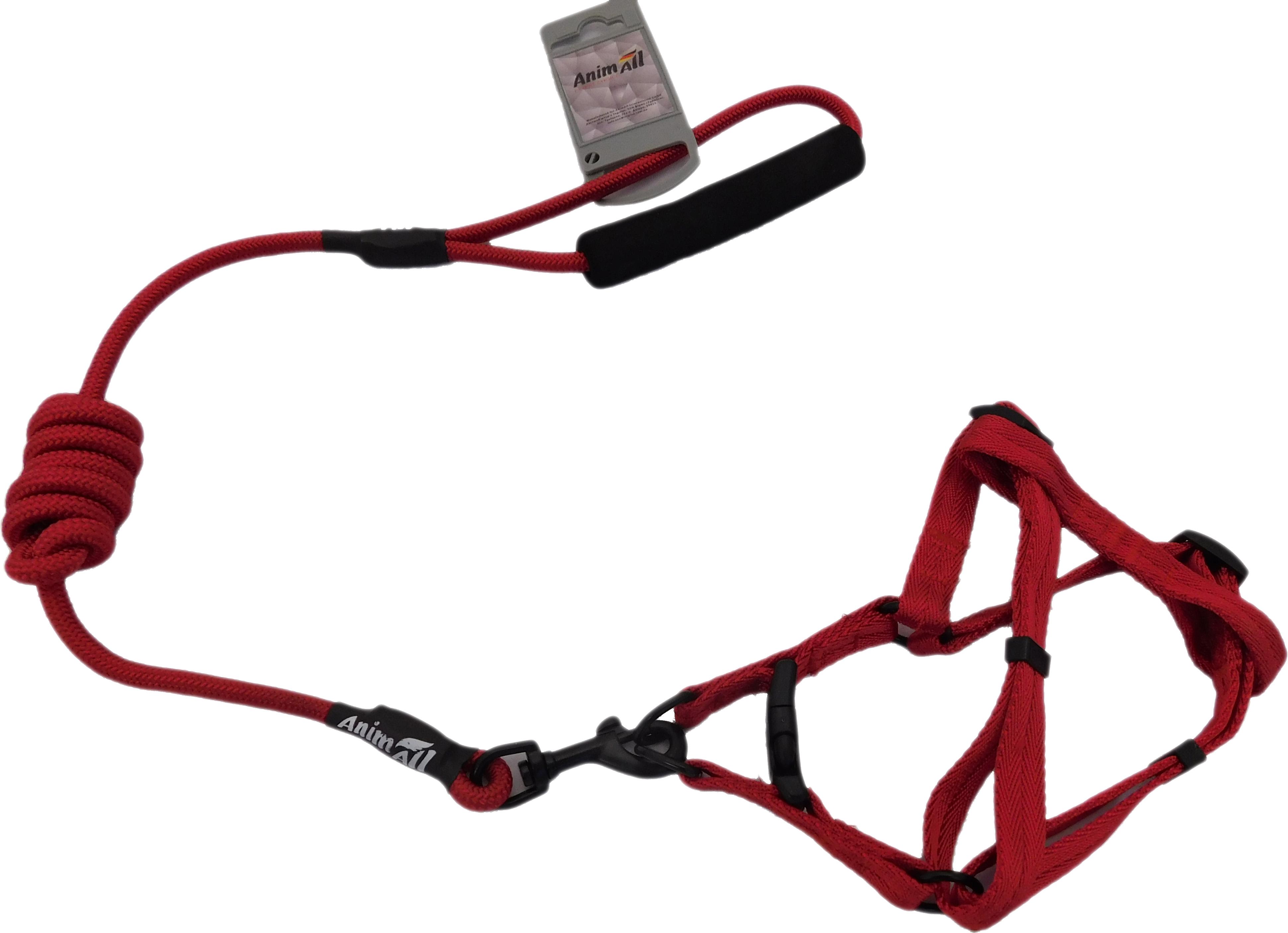 Повідець-шлея AnimAll HJ-Y304-LН Red 8x1200x15 мм Червоний (2000981142124)