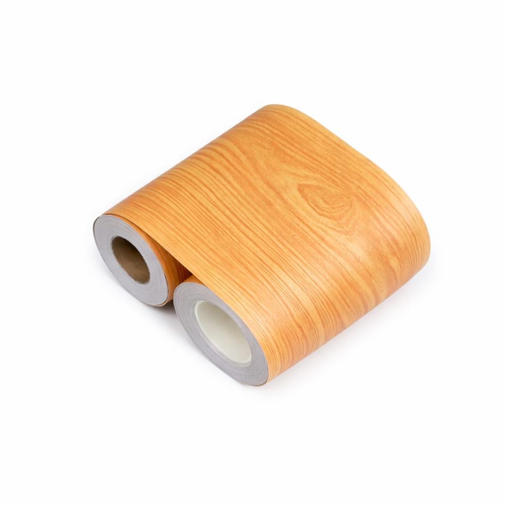 Плінтус самоклеючий пластиковий 1 рулон 100х5000 мм Жовте дерево