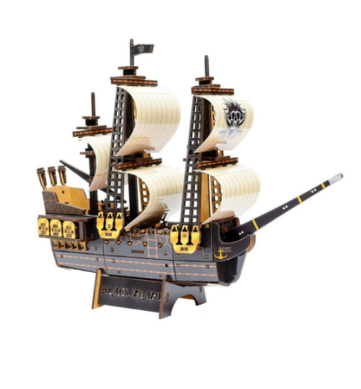 Конструктор деревянный PuzzleOK 3D Пиратский корабль Puz-00928 196 деталей - фото 7 Конструктор деревянный PuzzleOK 3D Пиратский корабль Puz-00928 196 деталей - фото 7