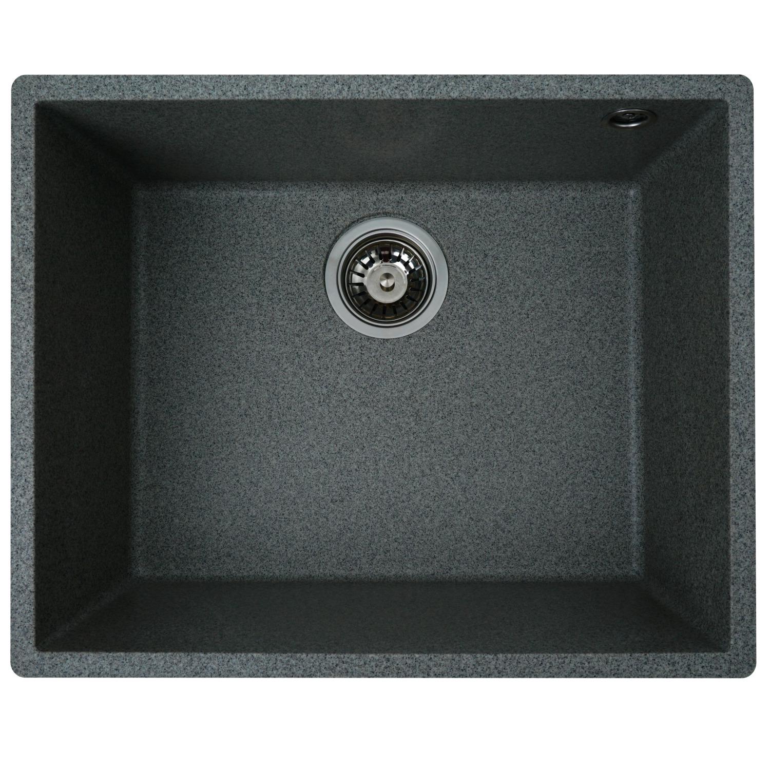 Мойка кухонная Platinum PLS-A30771 прямоугольная гранитная 540x440 мм Серый (152023)