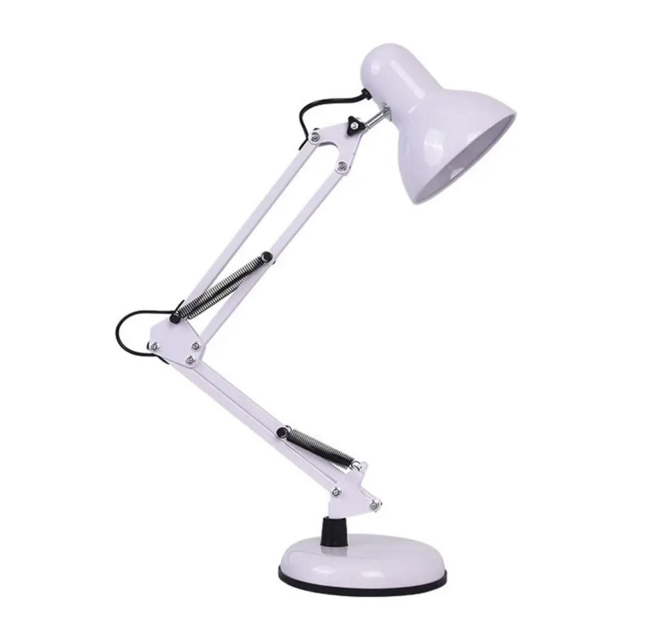 Настільна лампа 811В на підставці та струбціні з кріпленням Білий