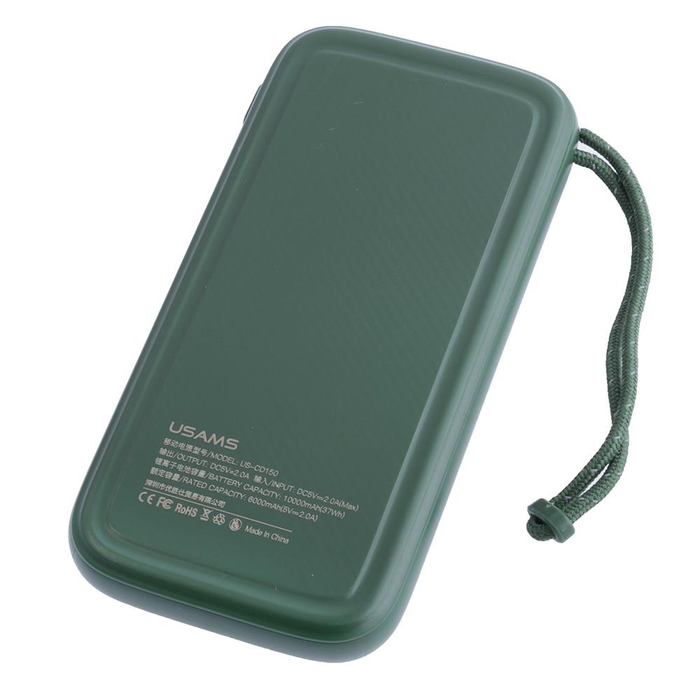 Повербанк USAMS US-CD150 10000 mAh 37Wh 6000 mAh US-CD150 PB56 Темно-зелений (29-31-185146) - фото 2