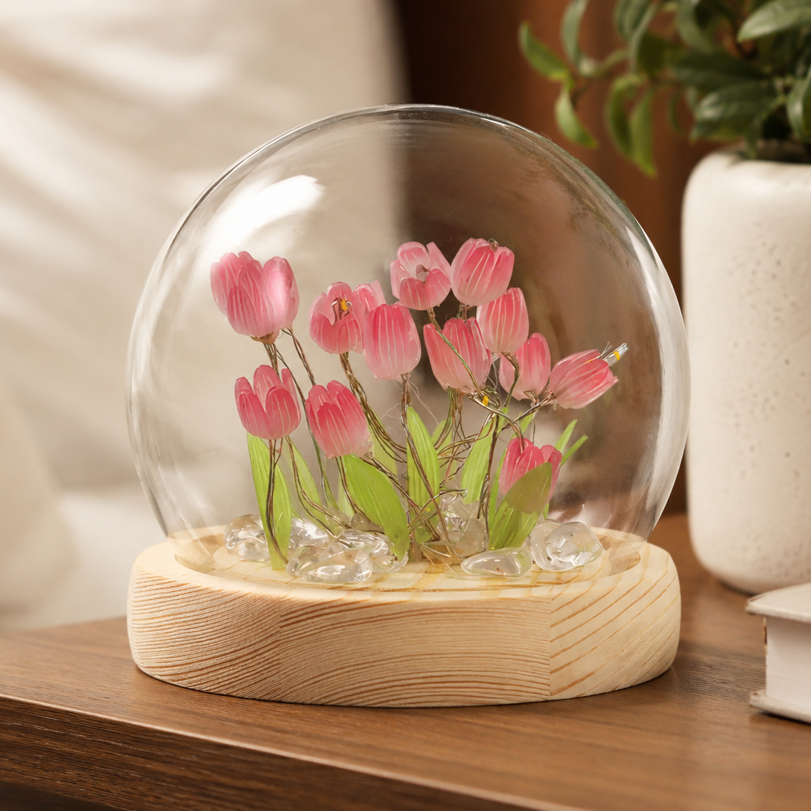 Ночник светодиодный Тюльпаны Spherical lamp HA-42 от батареек