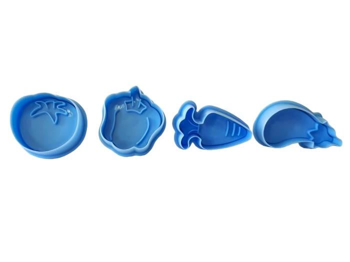 Набор кондитерских плунжеров для мастики и печенья Овощи 4 шт. (15825)