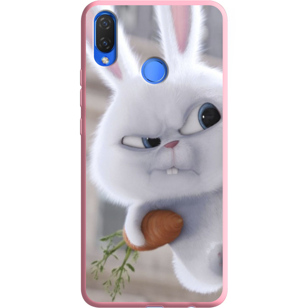 Чохол Boxface Huawei P Smart Plus Rabbit Snowball Рожевий силікон (34912-up1116-36132)