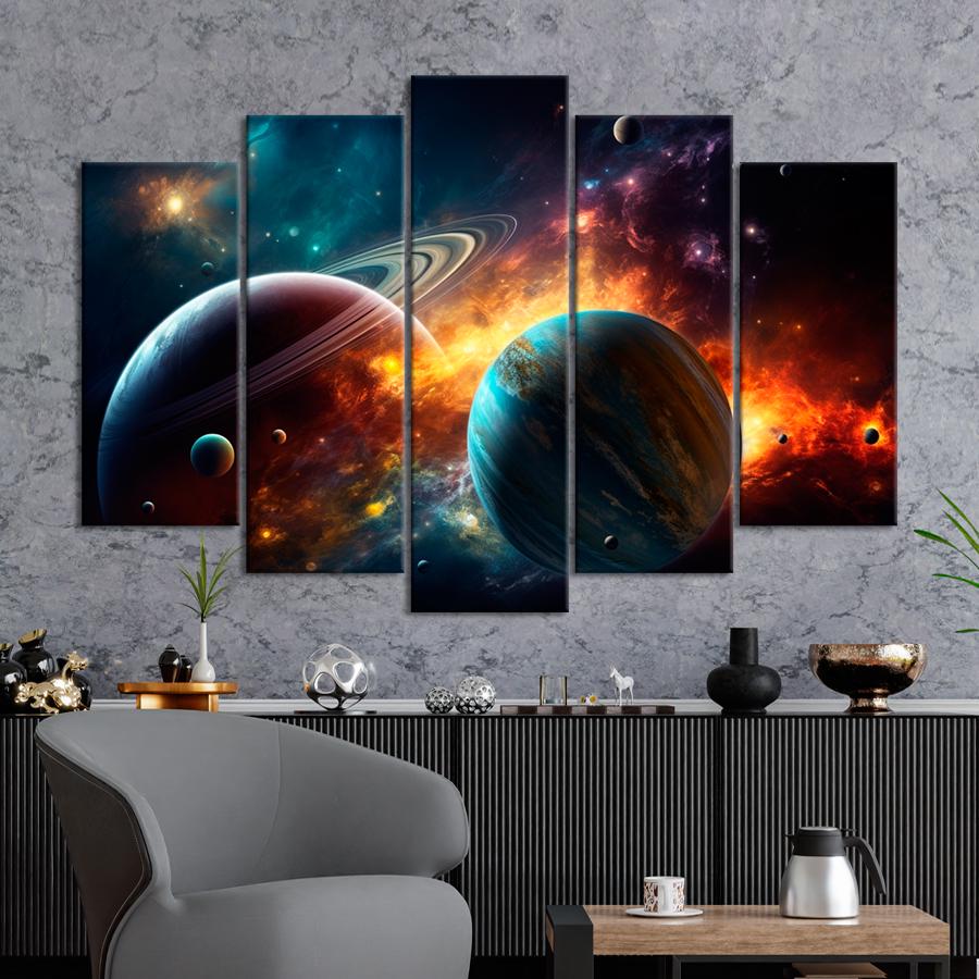 Картина космос Планеты Солнечной системы 187x119 см (A1312-5)