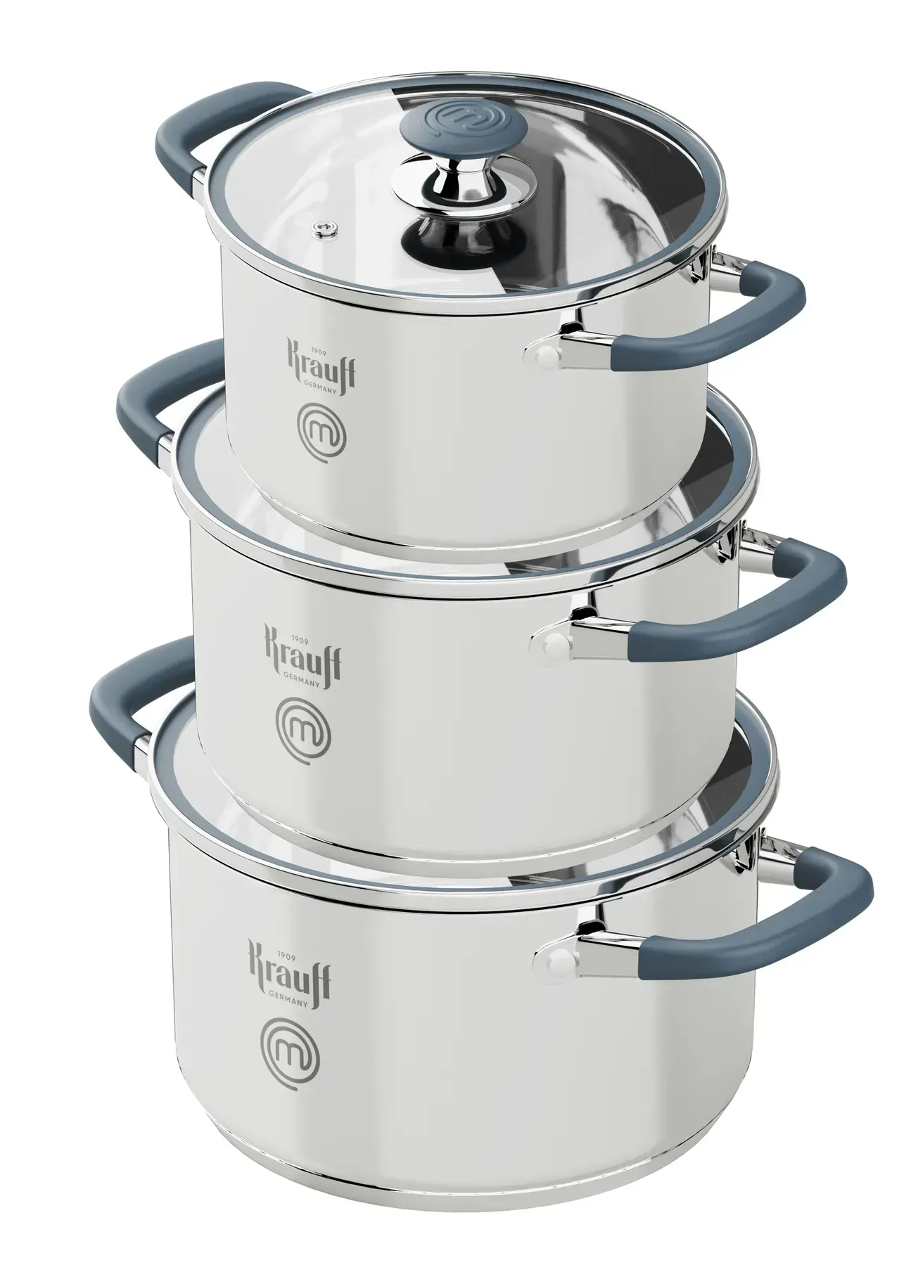 Набор кастрюль Krauff Master Chef 2/2,7/4,7/6,1 л с теркой и сумкой-шоппер (26247194) - фото 2 Набор кастрюль Krauff Master Chef 2/2,7/4,7/6,1 л с теркой и сумкой-шоппер (26247194) - фото 2