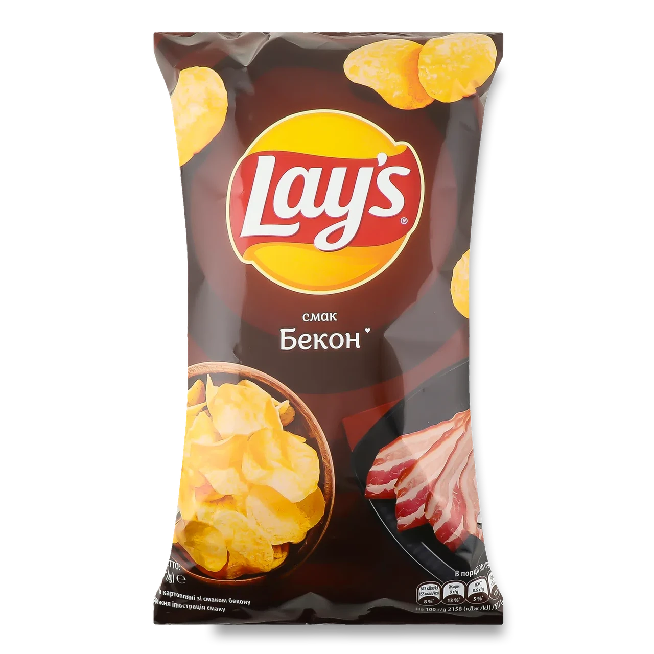 Чипсы Lay's бекон 120 г (4823063125413)