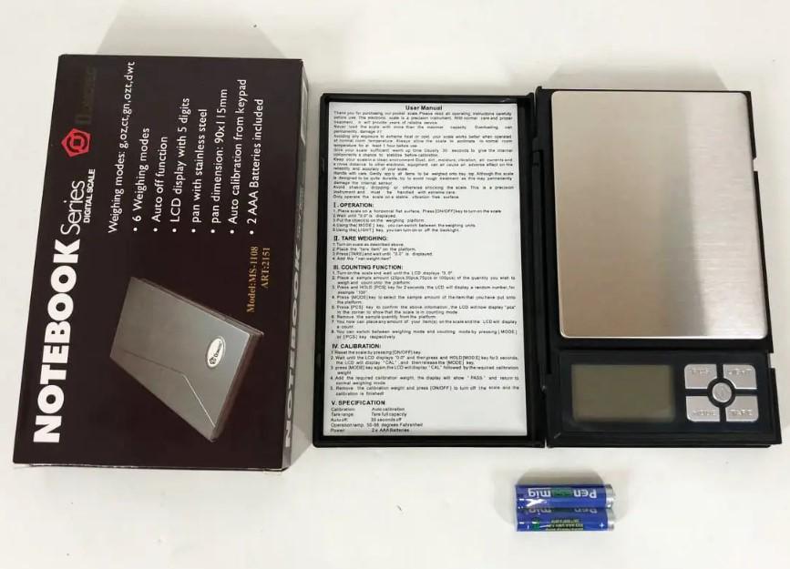 Ваги електронні у вигляді записника ювелірна серія Notebook Series від 0,01 до 500г (2104618655) - фото 7