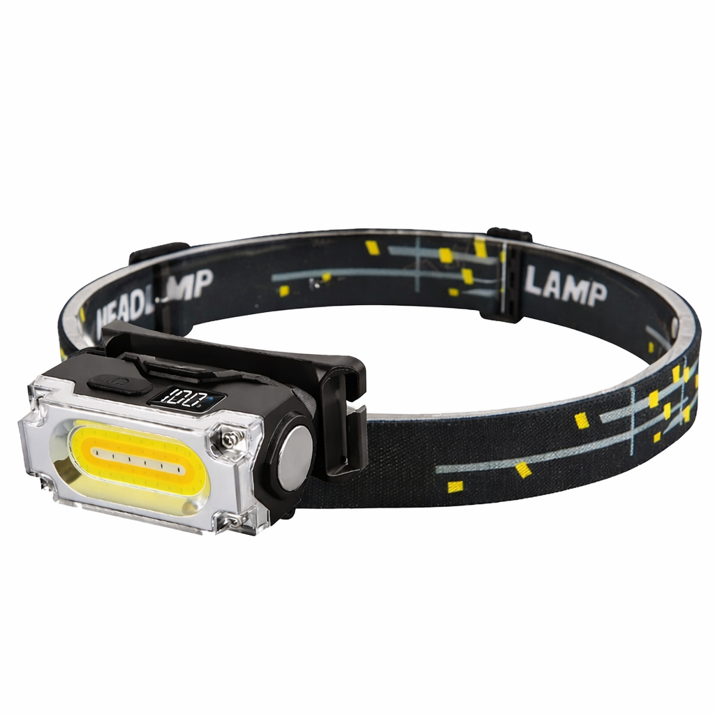 Фонарь налобный LED COB с магнитом и клипсой на кепку встроенный аккумулятор 3 источника света Type-C IPX4