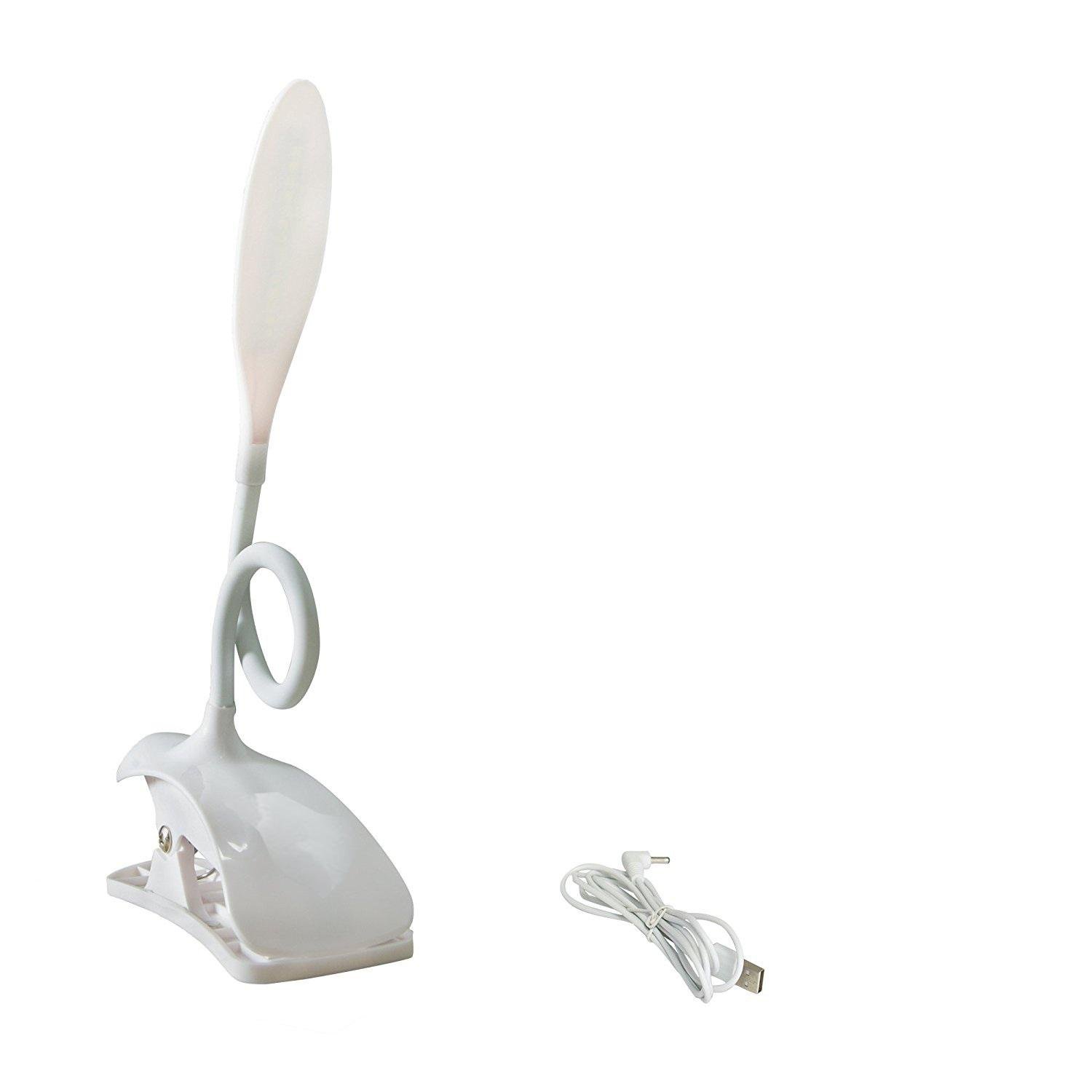 Настольная лампа с прищепкой MN007 14 LED USB 3 Вт Белый (5543)