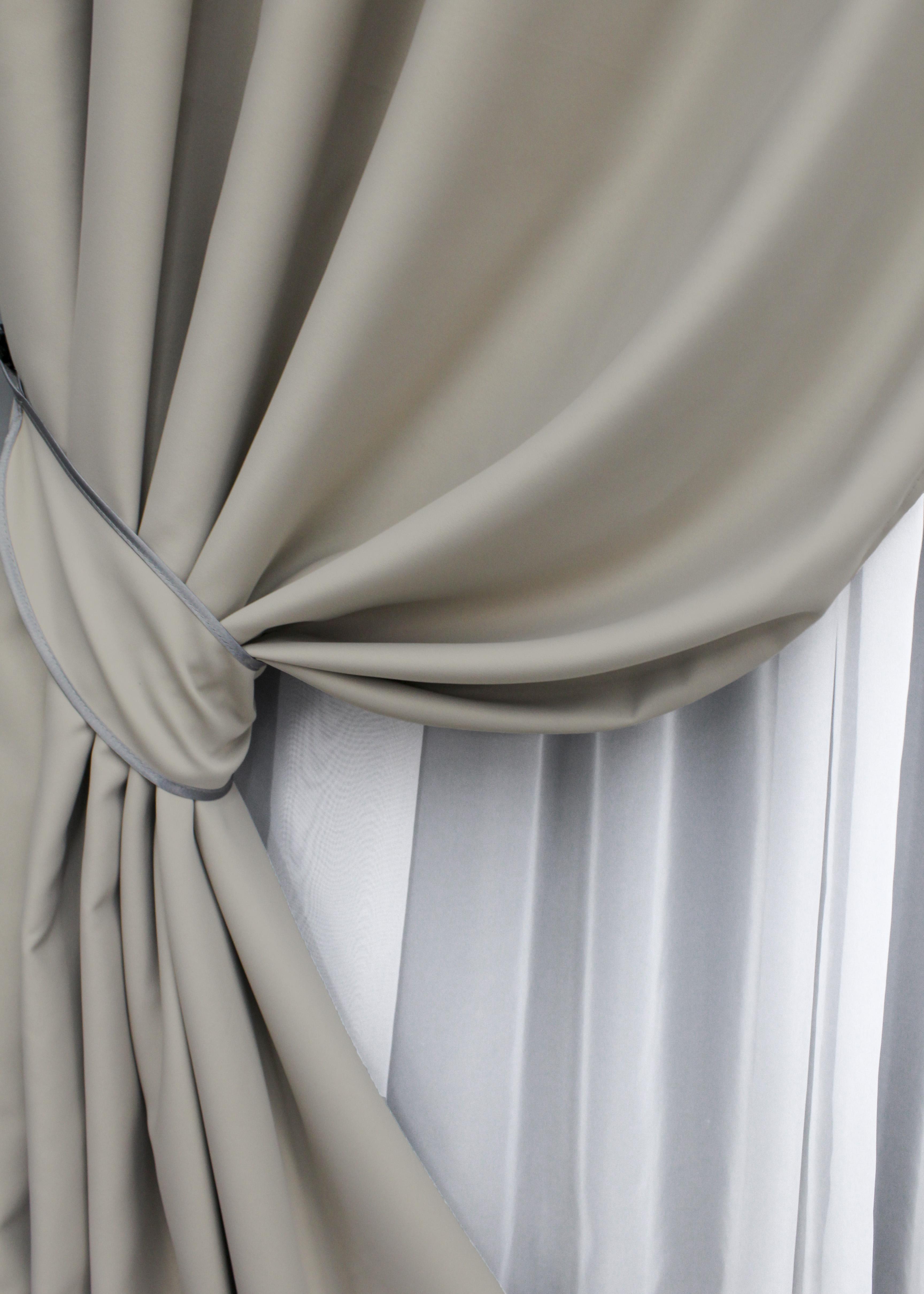 Комплект штор на люверсах VR-Textil Midnight №1672 150х270 см 2 шт. Світло-сірий (37-0220) - фото 5