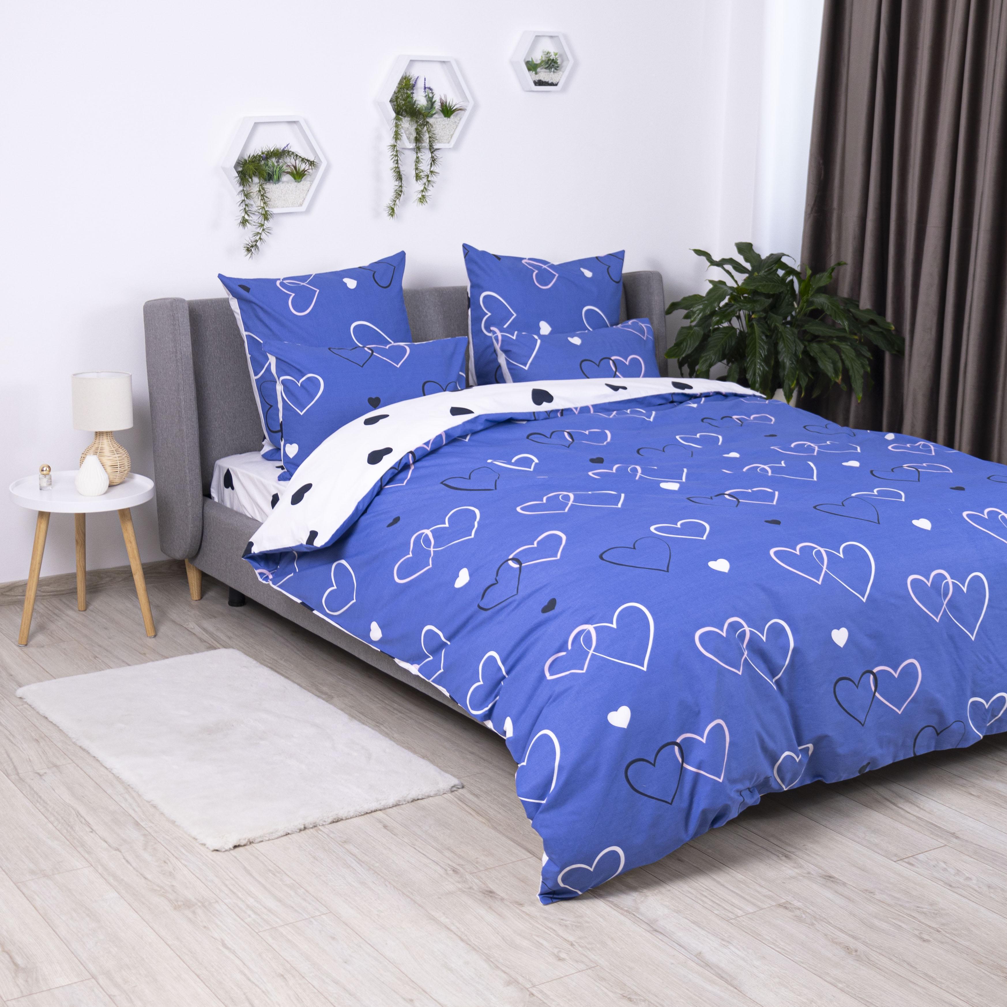 Комплект постельного белья ТЕП Love 70х70 см полуторный 150x215 см Navy Blue (17223)