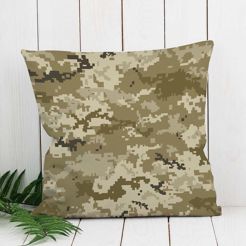 Декоративна подушка PromoZP Піксель sand плюш одностороння 45х45 см (111587-2)