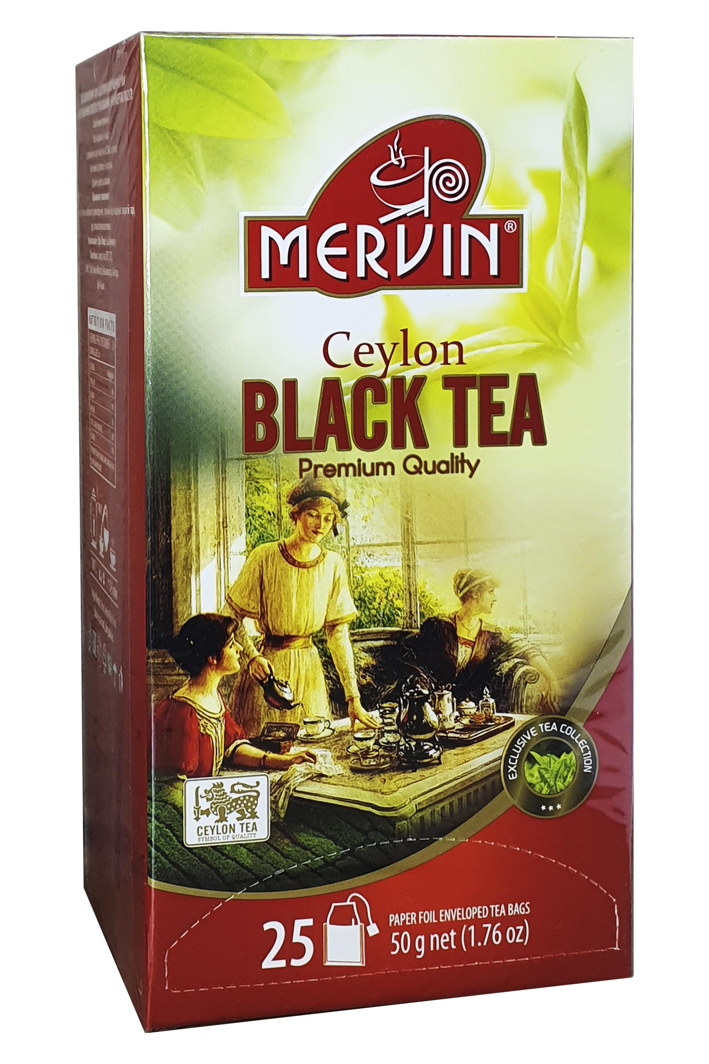 Чай черный Mervin Ceylon 25 шт. 2 г (57256)