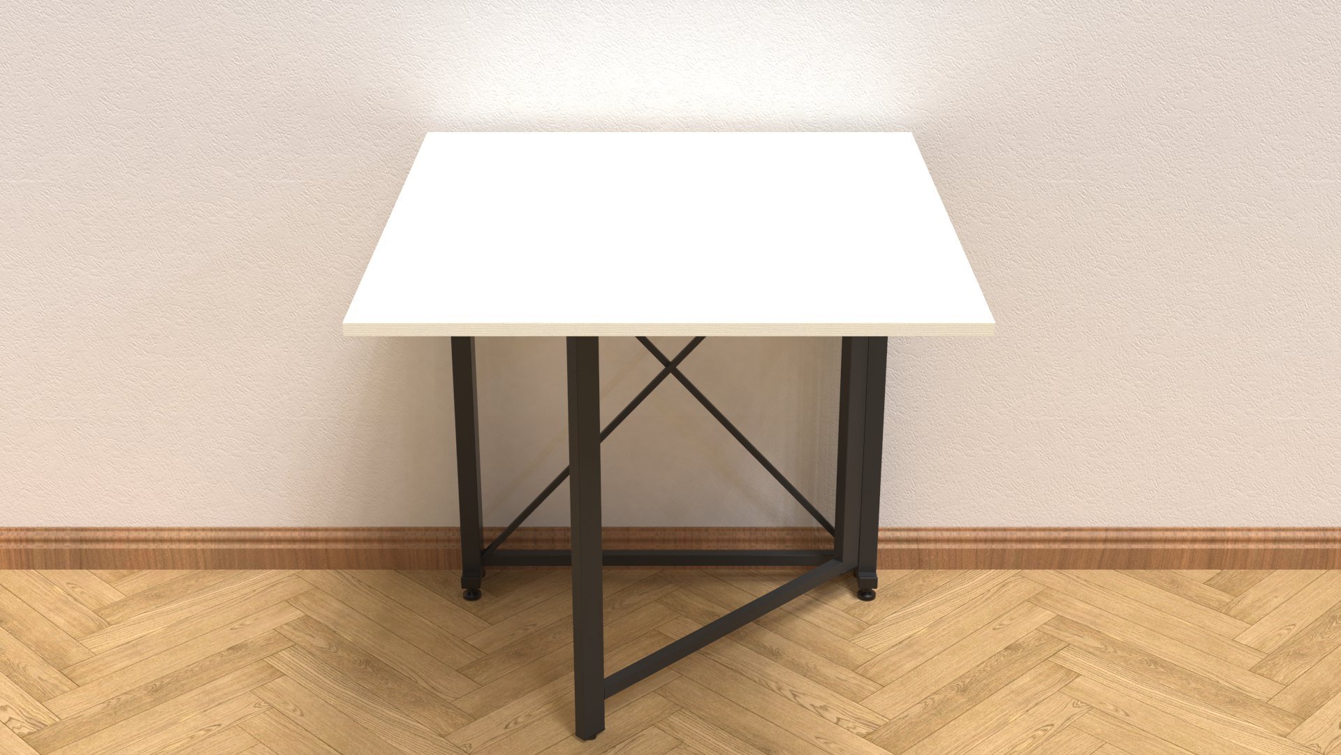 Стол-книжка трансформер Ferrum-decor Orion 1 металл/ДСП 16 мм 750x810x730 мм Черный/Белый (ORI101) - фото 3