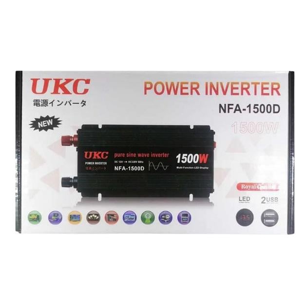 Перетворювач синусоїда UKC AC/DC 1500W 12V to 220V Black (21831835) - фото 6