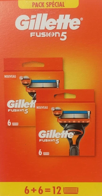 Сменные картриджи для бритья мужские GILLETTE Fusion5 NEW 12 шт.