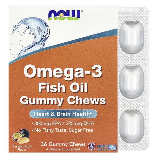 Омега-3 NOW Omega-3 Fish Oil 36 Gummy Chews (NOW-01647) Омега-3 NOW Omega-3 Fish Oil 36 Gummy Chews (NOW-01647)